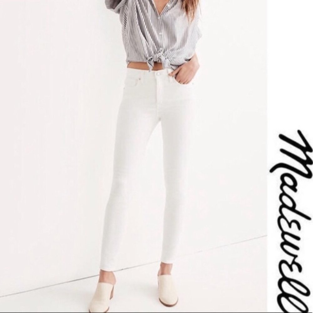 Madewell Skinny Skinny Ankle Jeans In White